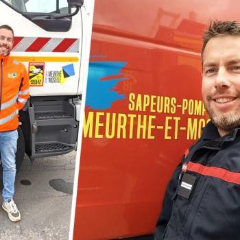 Arnaud Marchal, agent du Conseil départemental pompier volontaire