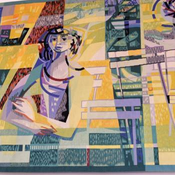 Zoom sur un des personnages de la tapisserie