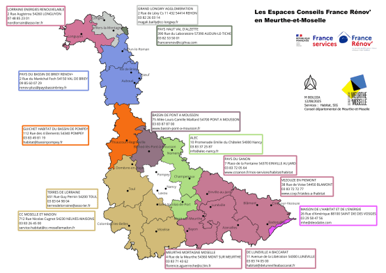 Carte des espaces France Renov - Agrandir l'image, fenêtre modale